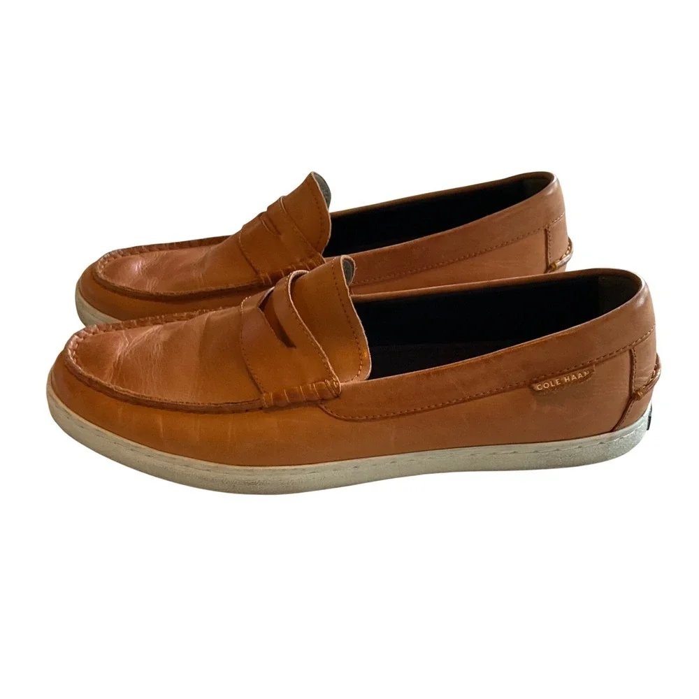 Cole Haan Mens Grand Crosscourt Penny Loafers Tan Leather C28003 Size 11.5M‎